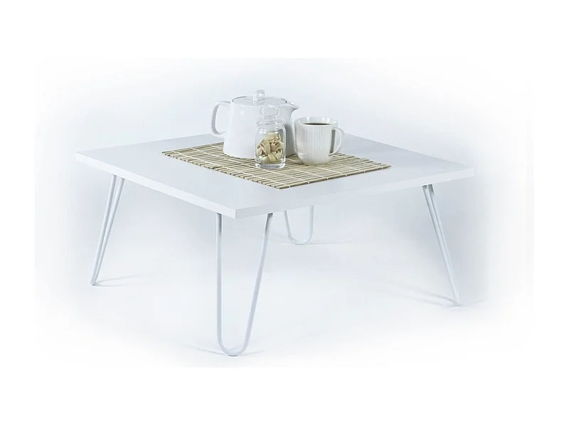 Tavolino da salotto quadrato Illia 60x60 MT190403 colore bianco