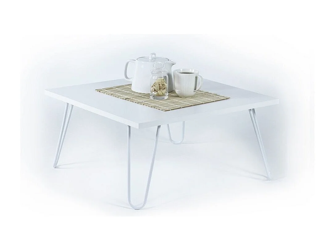 Tavolino da salotto quadrato Illia 60x60 MT190403 colore bianco