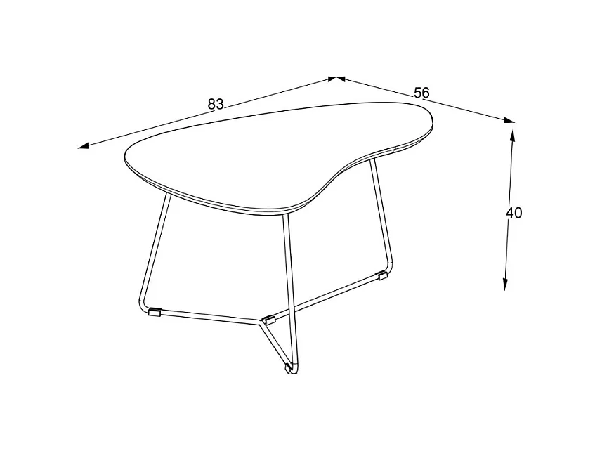 Coppia tavolini da salotto con piano colore cemento e base metallo nera Tussey