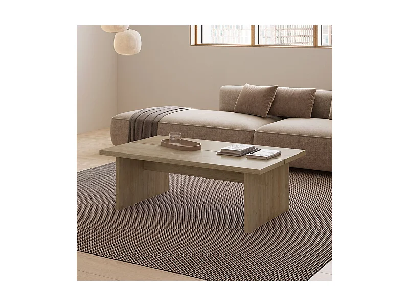 Tavolino da salotto rettangolare Loana rovere 120x70x40H – Il protagonista del tuo living