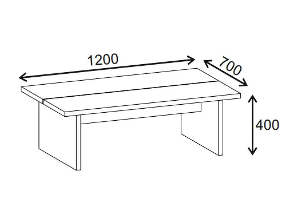 Eetkamertafel Loana - 120x70x40cm - Bruin