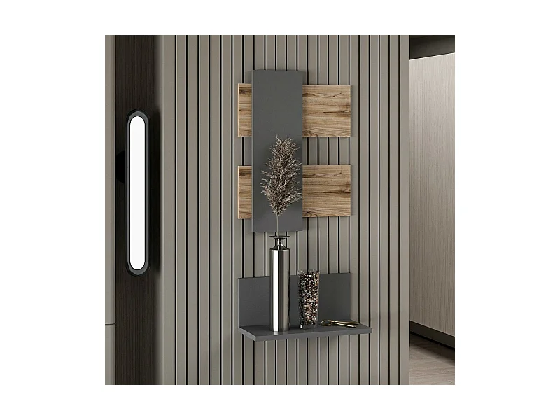 Mensole da parete Belita colore antracite noce