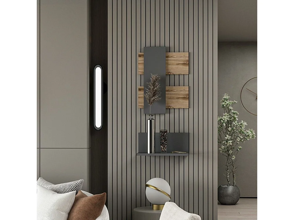 Mensole da parete Belita colore antracite noce