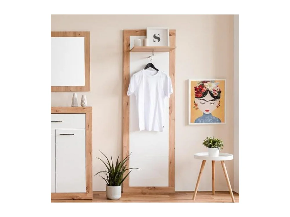 Pannello appendiabiti da ingresso Wien43 colore rovere bianco