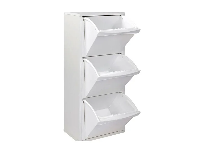 Mobile Pattumiera Helena bianco 40x25x102H – Eleganza e Funzionalità per la Raccolta Differenziata