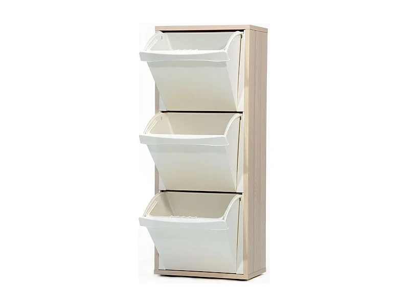 Mobile Pattumiera Helena olmo 40x25x102H – Eleganza e Funzionalità per la Raccolta Differenziata