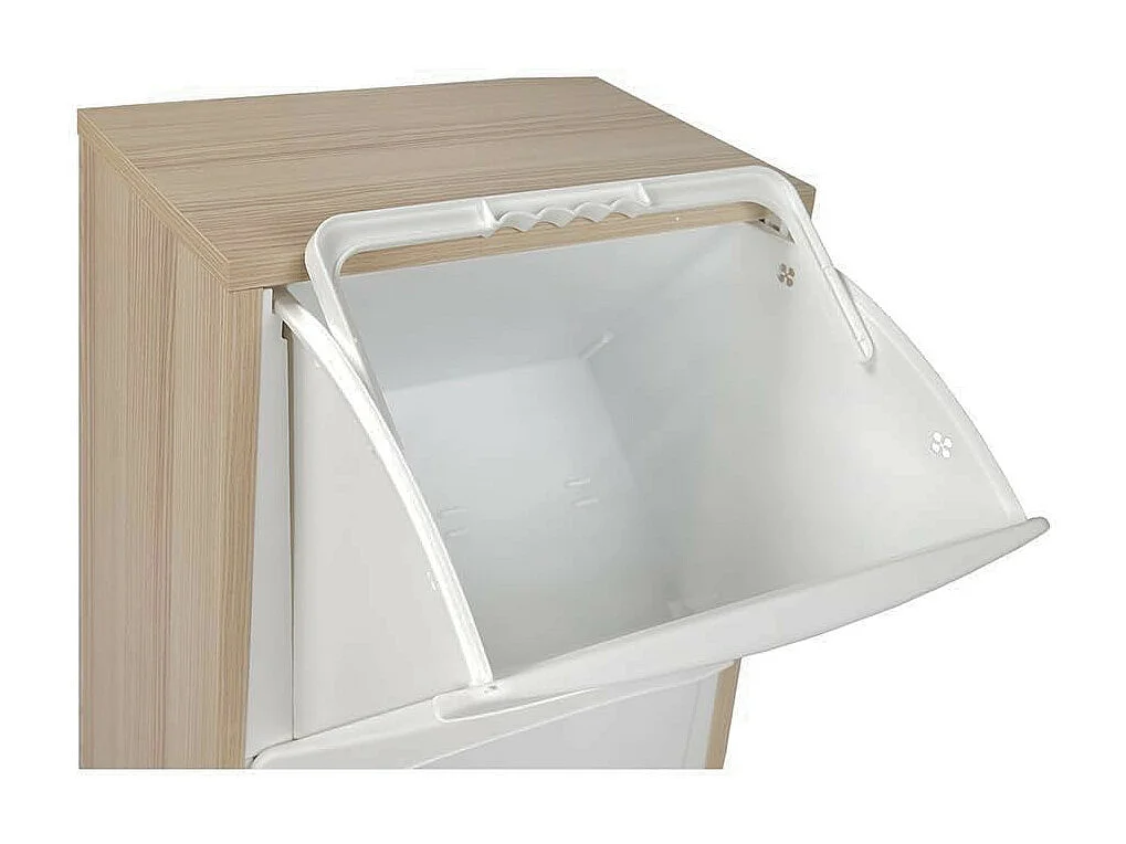 Mobile Pattumiera Helena olmo 40x25x102H – Eleganza e Funzionalità per la Raccolta Differenziata