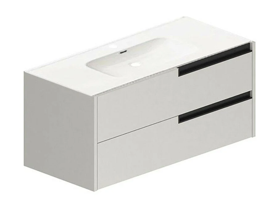 Mobile bagno sospeso Modular colore cashmere con cassetti 100x45x50H