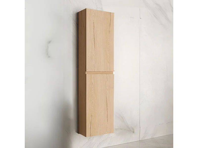 Colonna pensile sospesa bagno colore rovere Londres 2 ante 35x31x150H