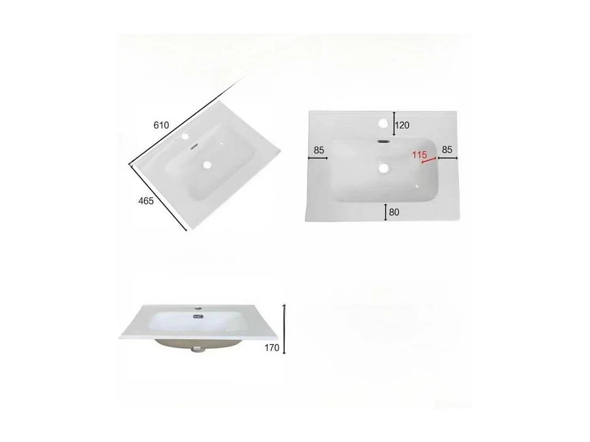 Mobile bagno sospeso colore cappuccino 2 cassetti Invicta 60x45x48H