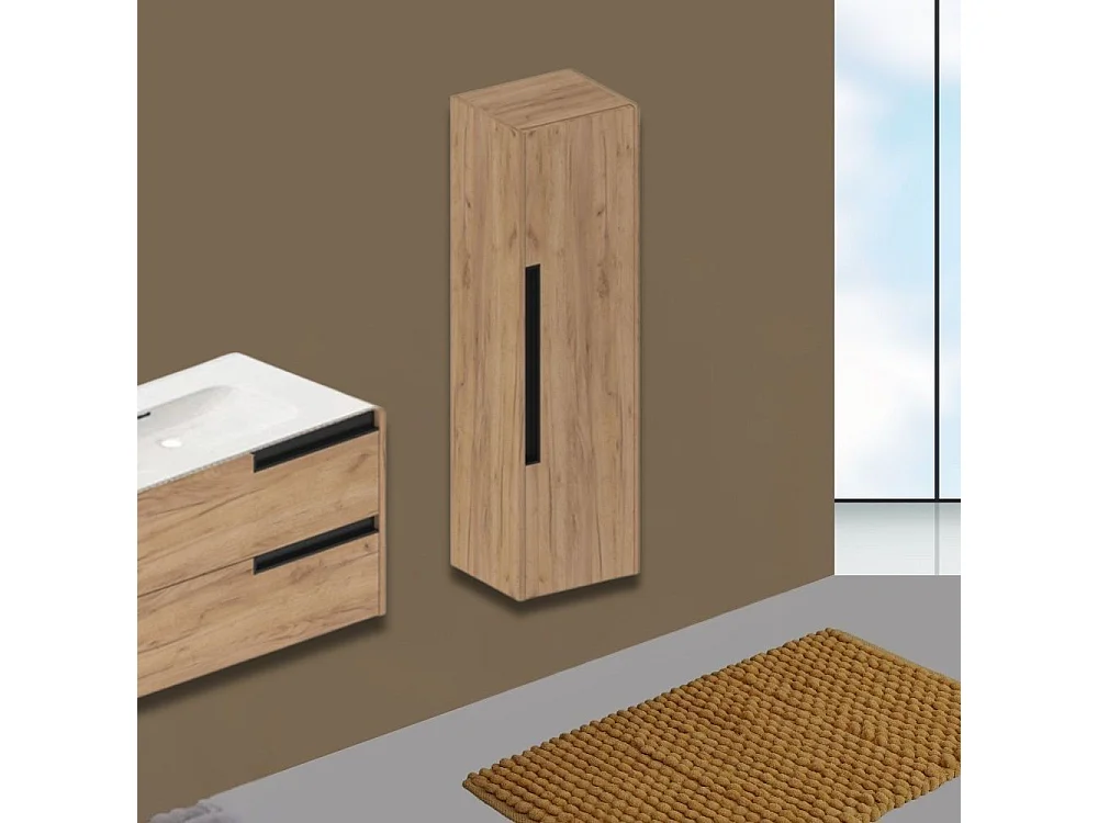 Colonna bagno sospesa Modular colore rovere miele 35x30x120H
