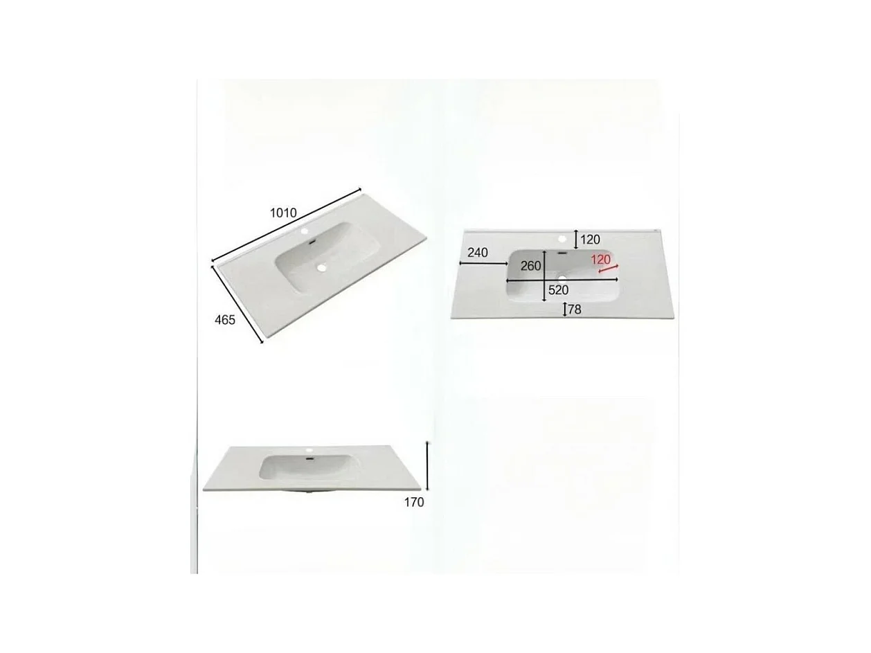 Mobile bagno sospeso Modular colore bianco opaco con cassetti 100x45x50H