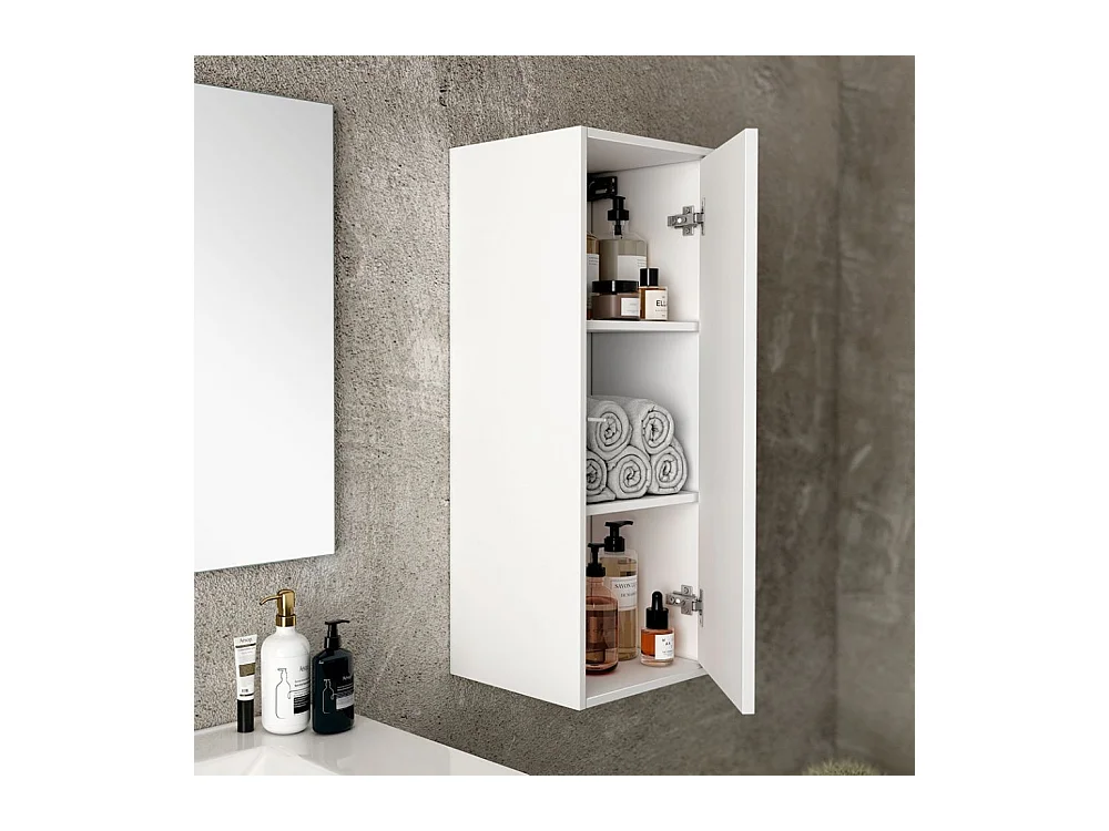 Colonna pensile bagno colore bianco Push 35x30.5x90H