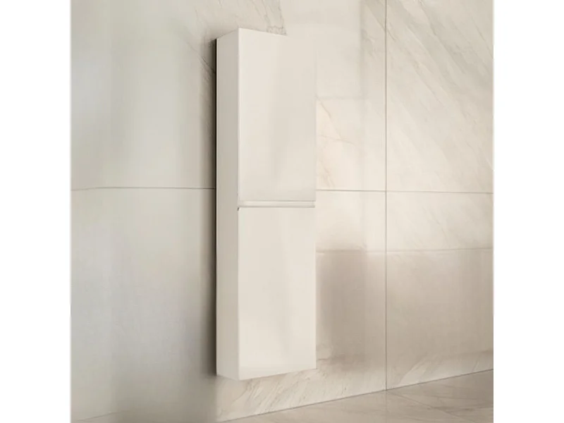 Colonna pensile sospesa bagno colore bianco laccato Londres 2 ante 35x31x150H