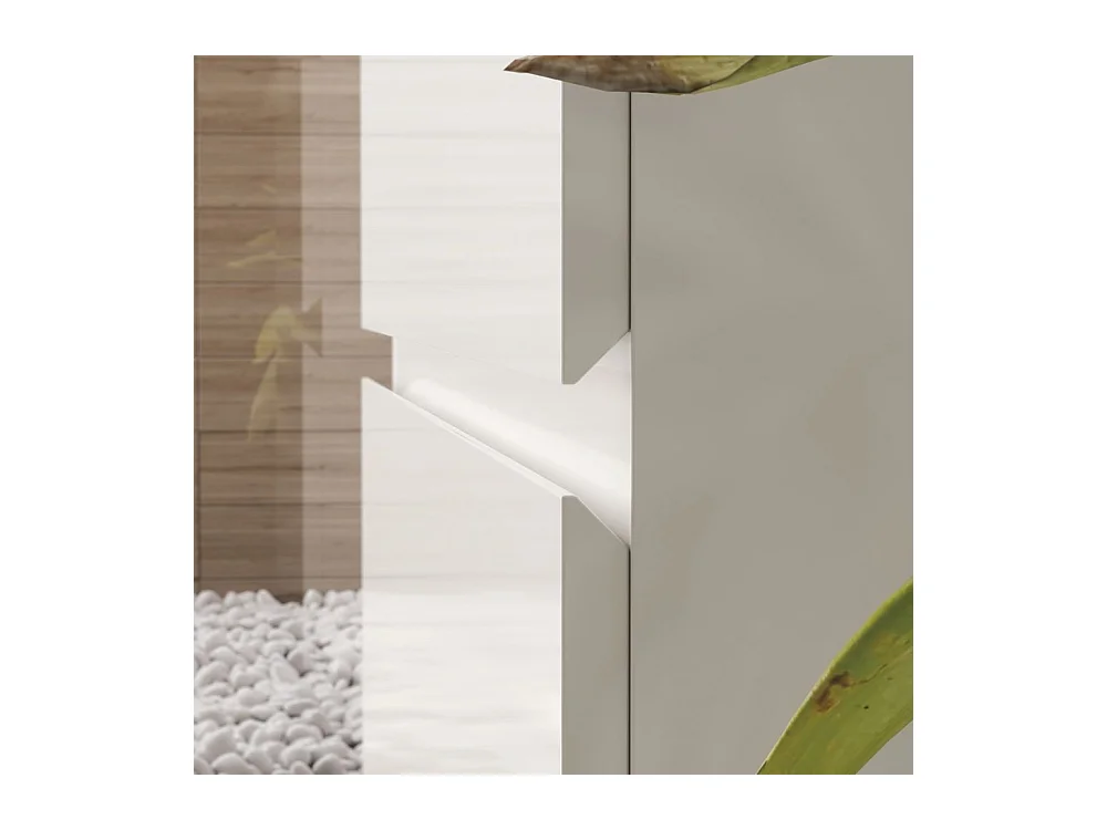 Mobile bagno sospeso bianco laccato Londres 2 cassetti 100x45x59H