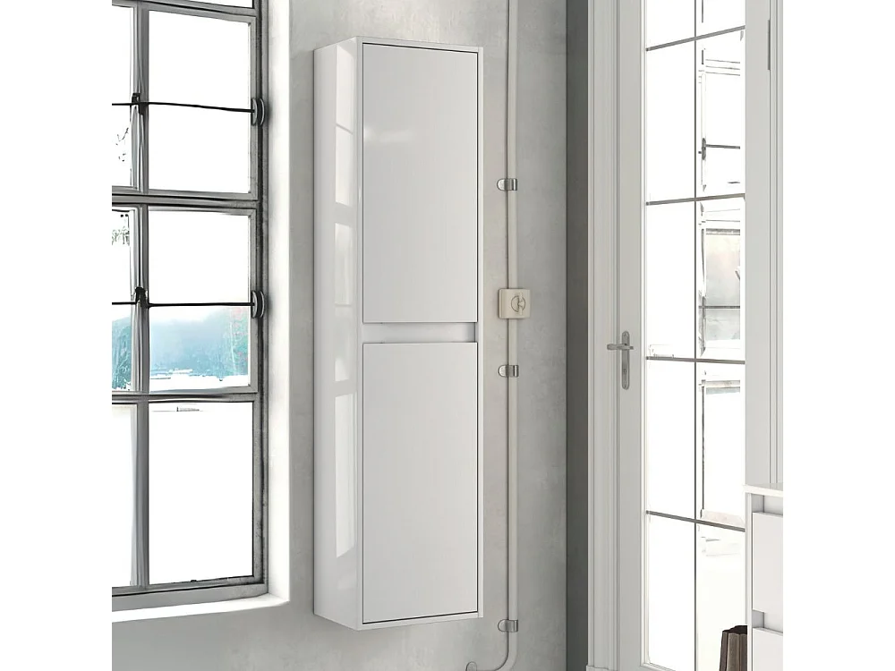 Colonna Bagno sospesa Bolton colore bianco laccato lucido 35x30.5x150H