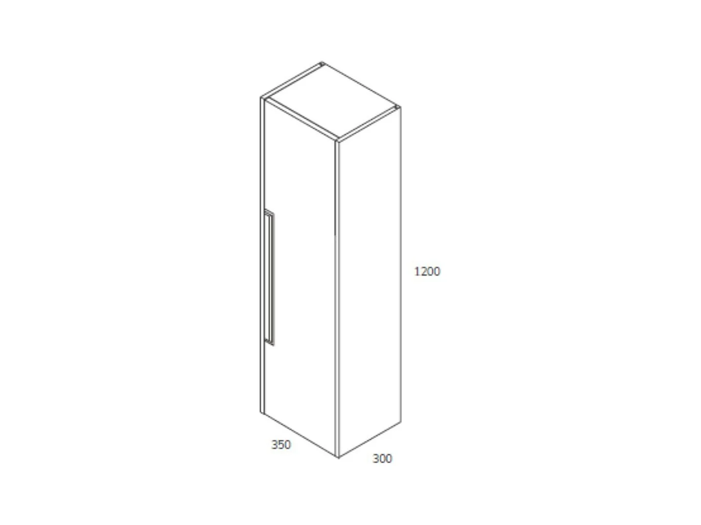 Colonna bagno sospesa Modular colore bianco 35x30x120H