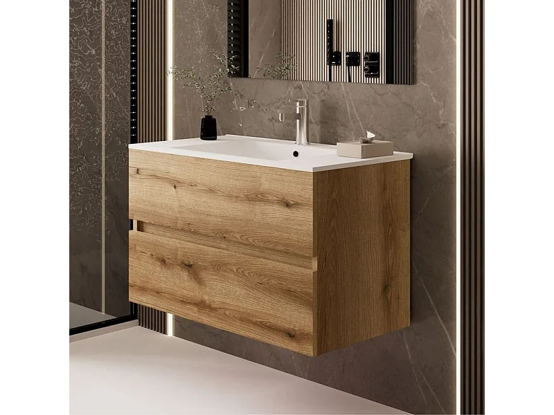 Mobile bagno sospeso Sevilla rovere quercia 100x44.6x52H: eleganza e praticità per un bagno moderno