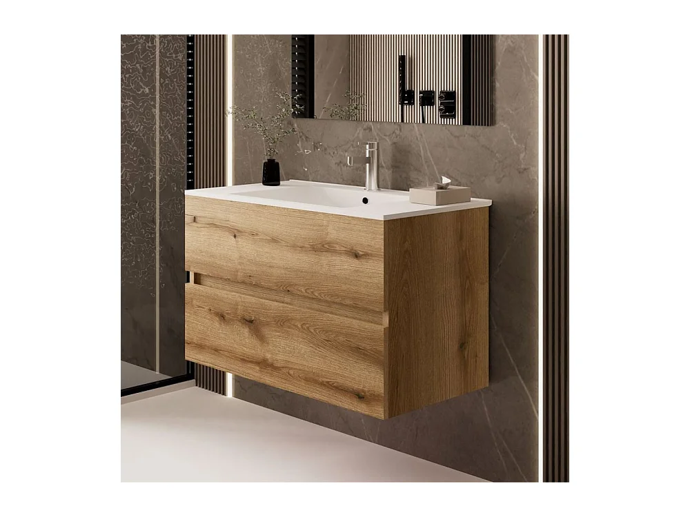 Mobile bagno sospeso Sevilla rovere quercia 100x44.6x52H: eleganza e praticità per un bagno moderno