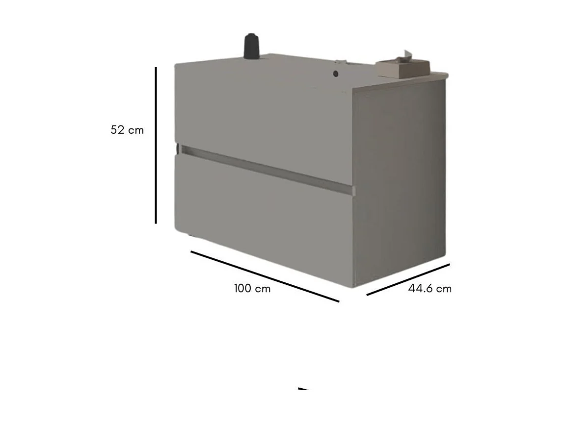 Mobile bagno sospeso Sevilla rovere quercia 100x44.6x52H: eleganza e praticità per un bagno moderno