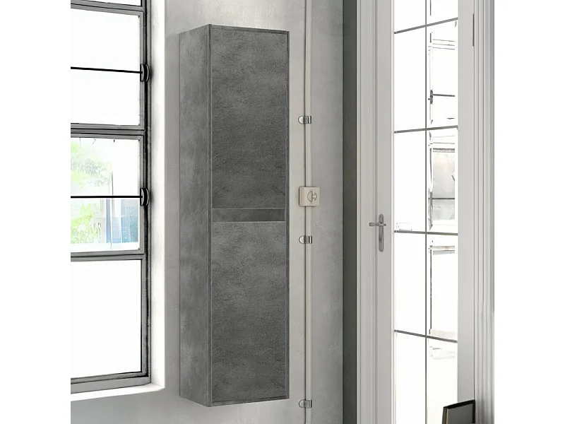 Colonna Bagno sospesa Bolton colore cemento 35x30.5x150H