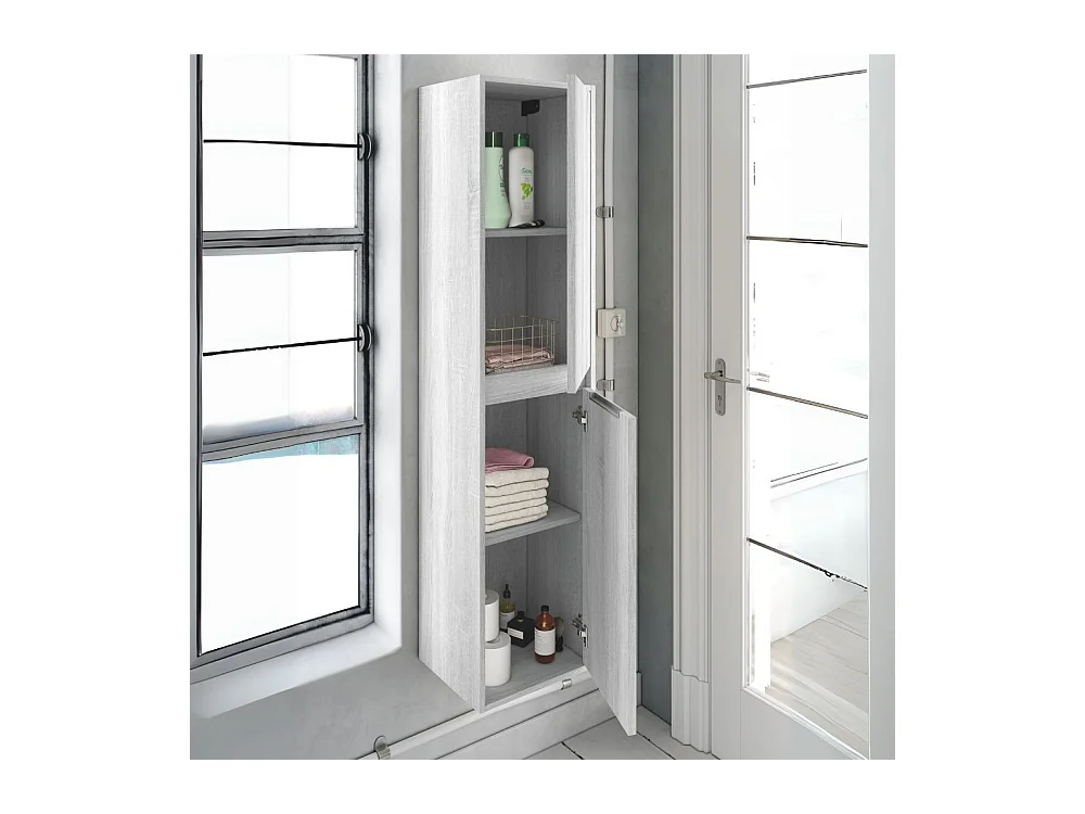 Colonna Bagno sospesa Bolton colore rovere grigio ghiaccio 35x30.5x150H