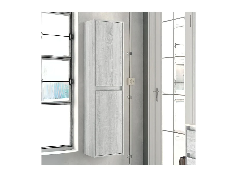 Colonna Bagno sospesa Bolton colore rovere grigio ghiaccio 35x30.5x150H