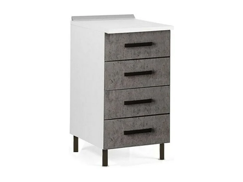 Cassettiera 4 cassetti 40x50x85H colore cemento