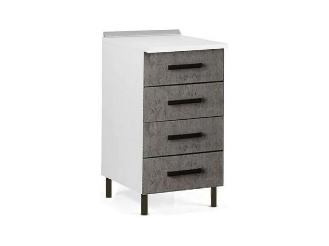 Cassettiera 4 cassetti 40x50x85H colore cemento