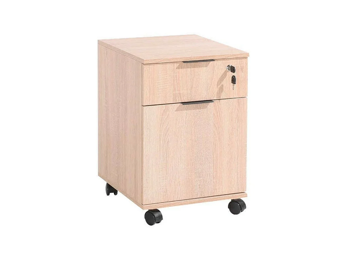 Cassettiera da ufficio con ruote rkm311 colore rovere sonoma