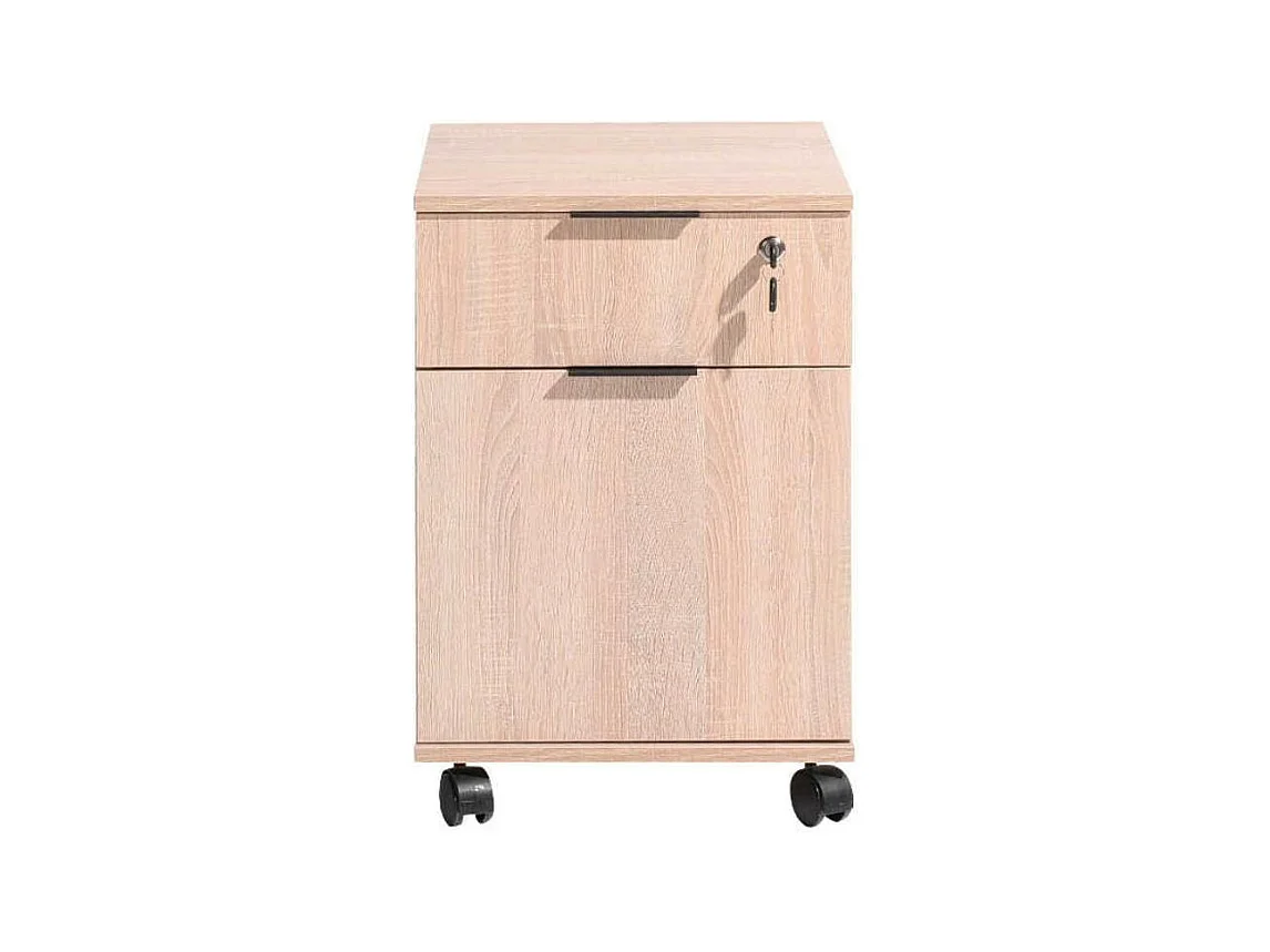 Cassettiera da ufficio con ruote rkm311 colore rovere sonoma