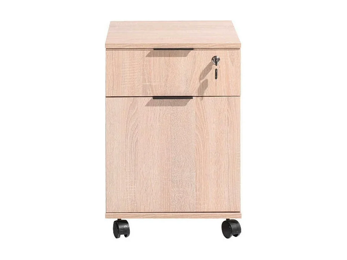 Cassettiera da ufficio con ruote rkm311 colore rovere sonoma