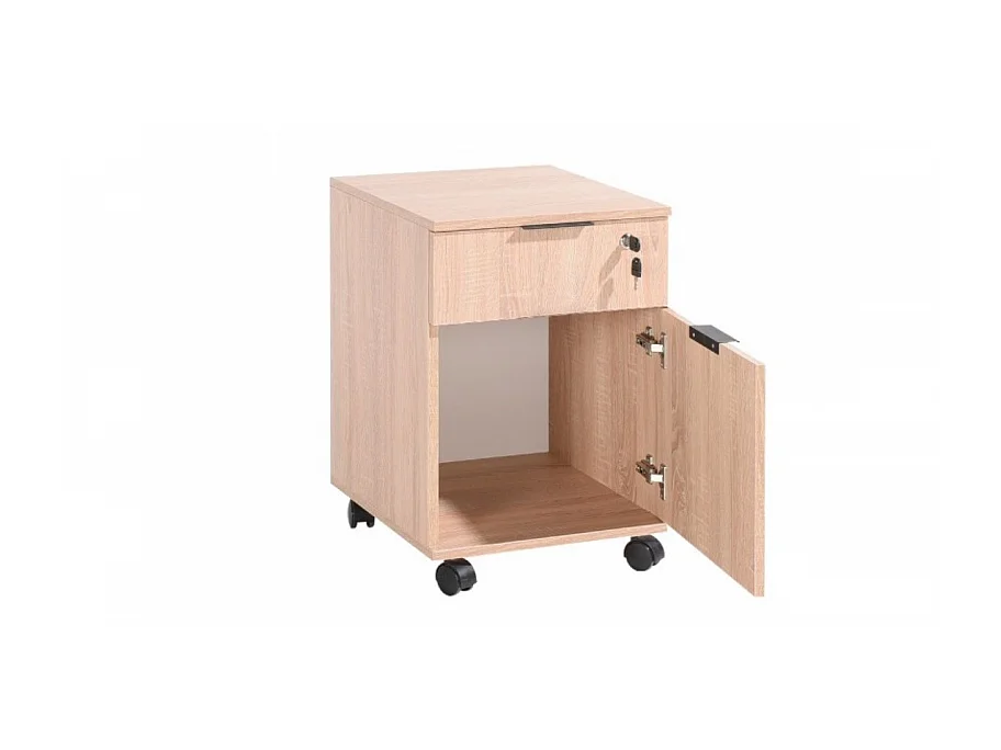 Cassettiera da ufficio con ruote rkm311 colore rovere sonoma
