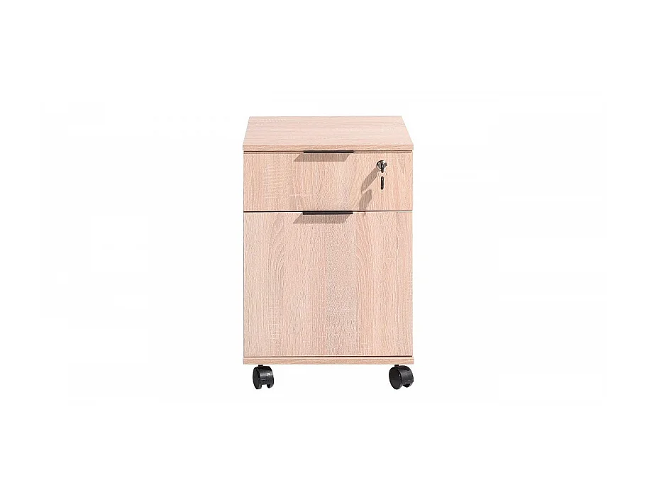 Cassettiera da ufficio con ruote rkm311 colore rovere sonoma