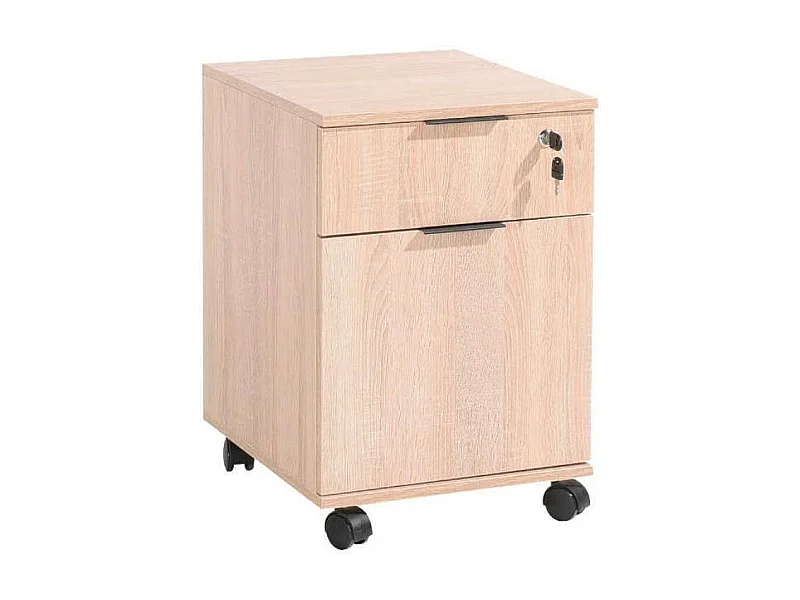 Cassettiera da ufficio con ruote rkm311 colore rovere sonoma
