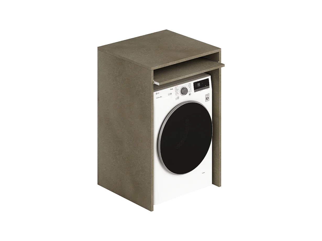 Coprilavatrice in legno ripiano estraibile 71x65x105 colore argilla