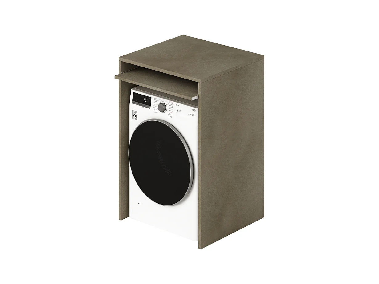 Coprilavatrice in legno ripiano estraibile 71x65x105 colore argilla