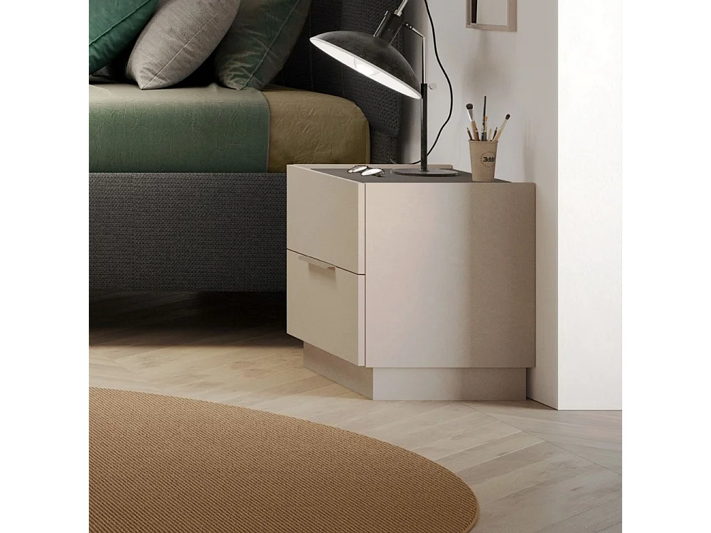 Comodino 2 cassetti Musto colore cashmere