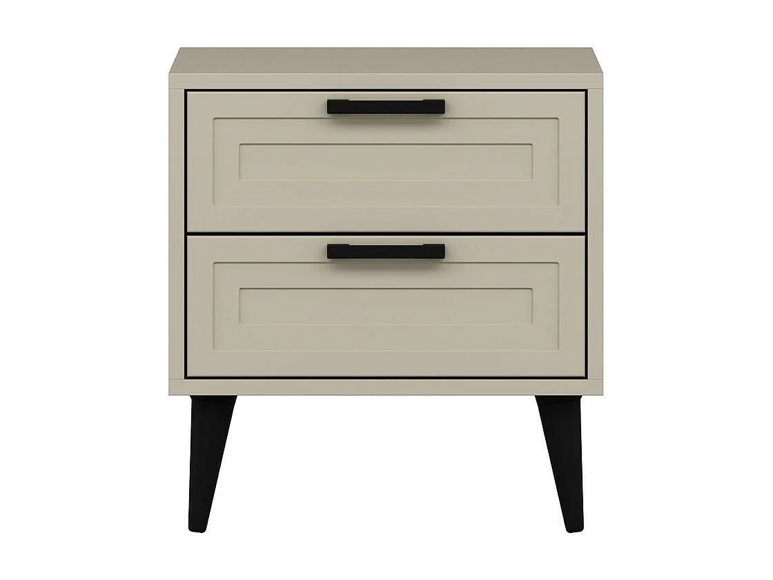 Comodino Prime 2 cassetti colore cashmere 50x45x52H – Eleganza e funzionalità