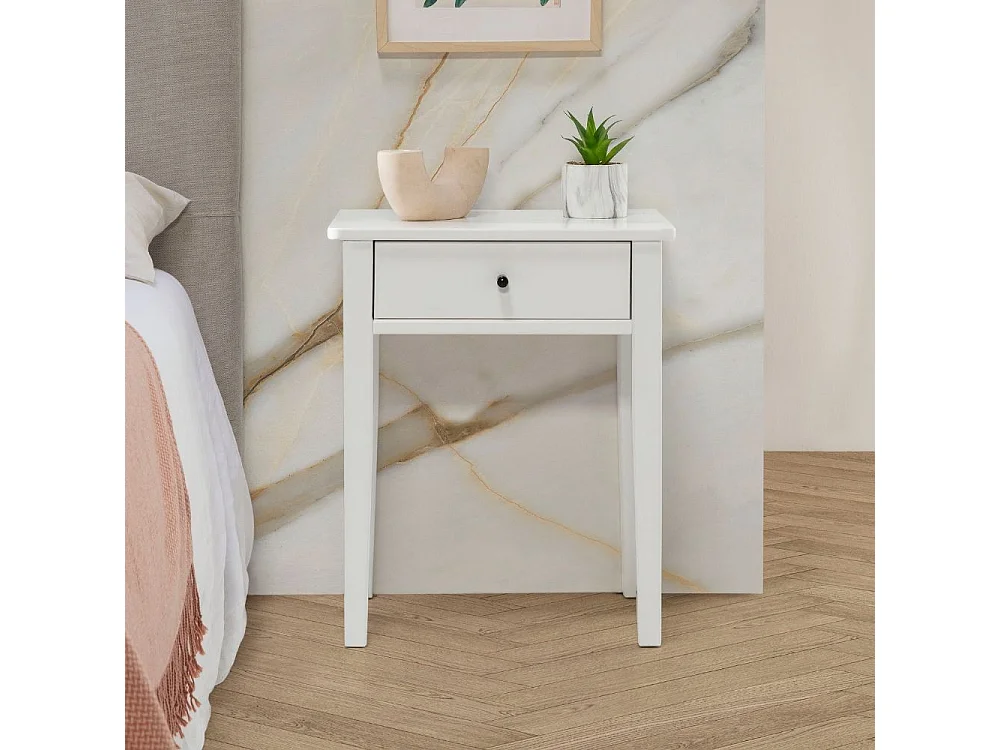 Nachtkastje Bart - 46x36x55cm - Wit