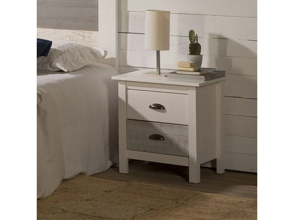 Nachtkastje Romantica - 46x35x49.5cm - Wit