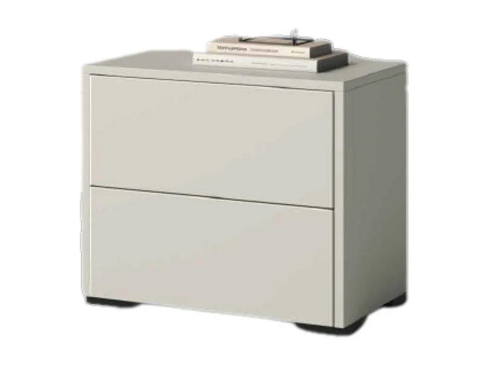 Comodino 2 cassetti bianco nuvola opaco Vip 51x42x44H
