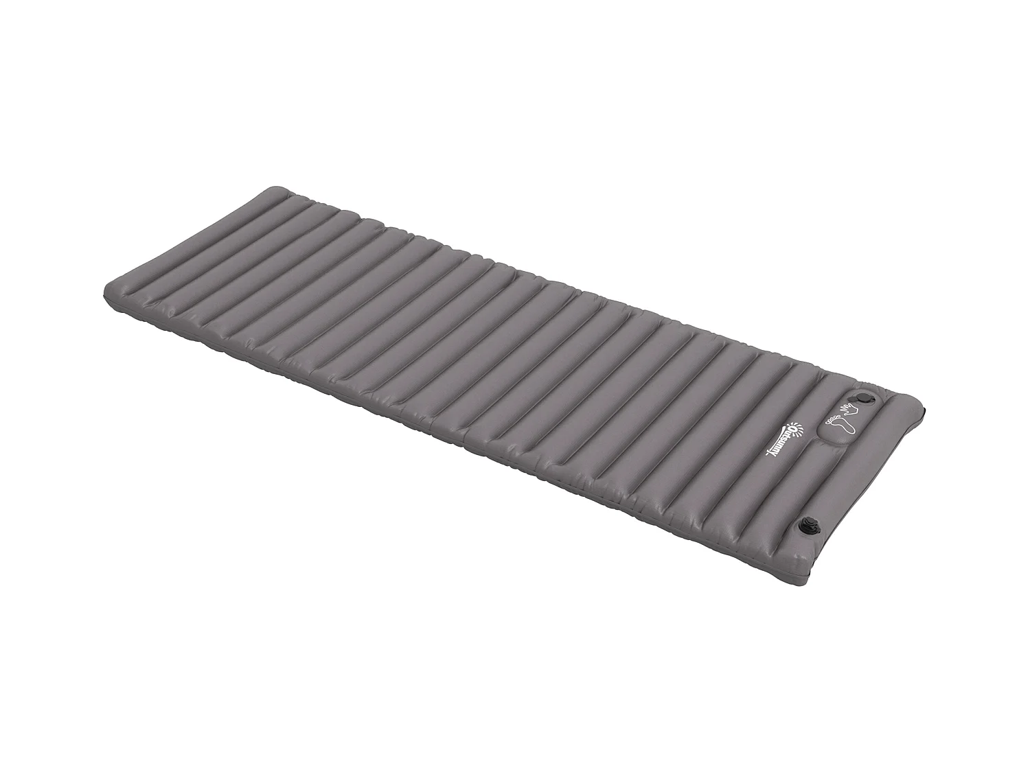 Matelas gonflable - matelas pneumatique simple - sac de transport inclus - gris