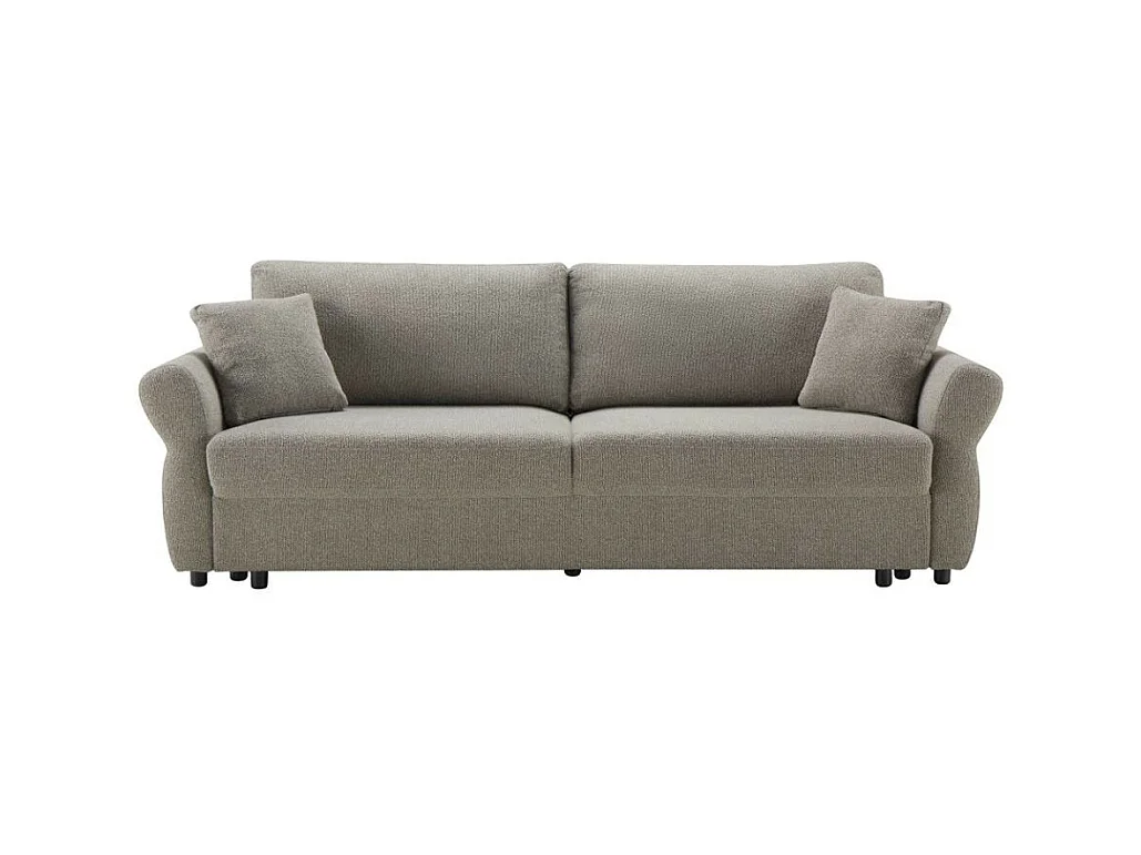 Divano Letto con topper Loki colore tortora 245x105x92H