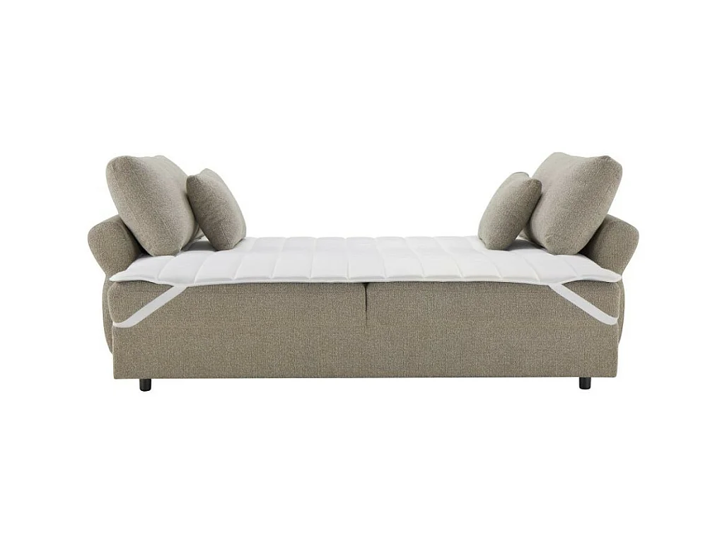 Divano Letto con topper Loki colore tortora 245x105x92H