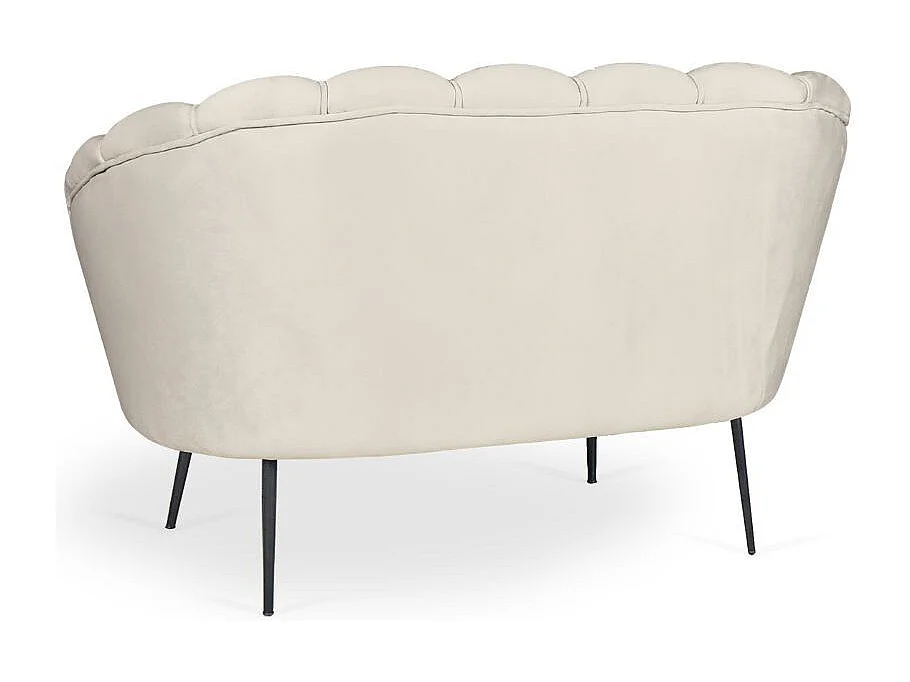 Divano a conchiglia due posti Orel tessuto sabbia 135x76.5x75h