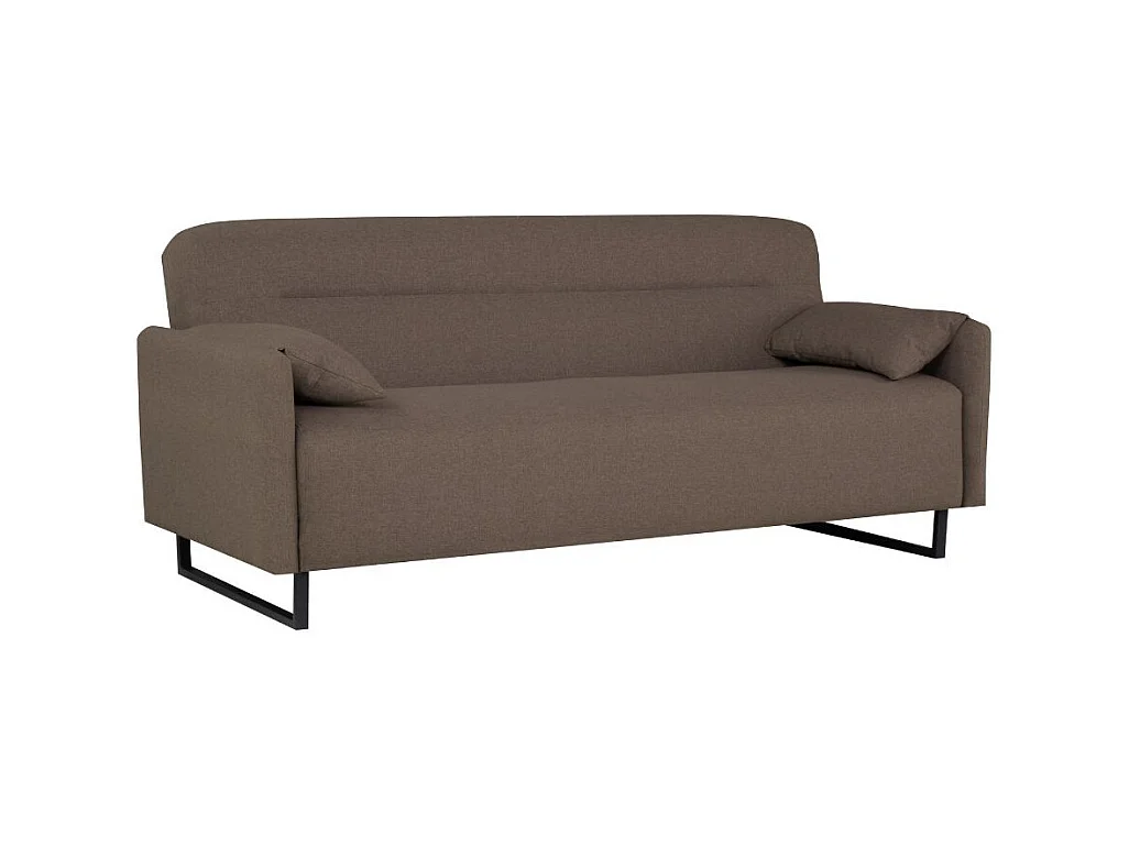 Divano funzione letto Odin 3 posti in tessuto beige 199x85x85H