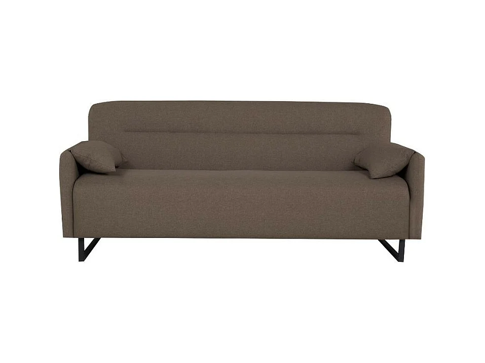 Divano funzione letto Odin 3 posti in tessuto beige 199x85x85H