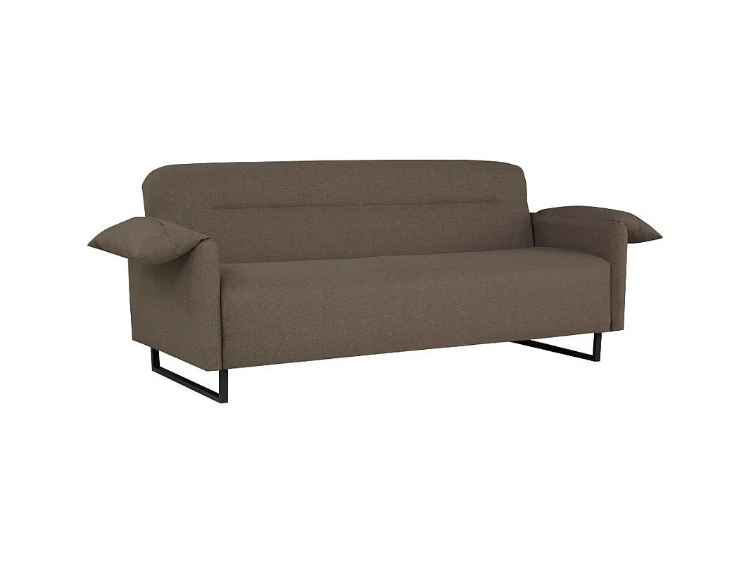 Divano funzione letto Odin 3 posti in tessuto beige 199x85x85H