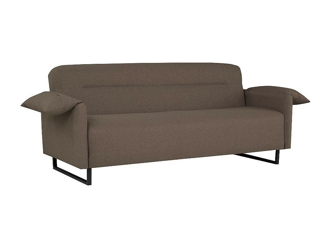 Divano funzione letto Odin 3 posti in tessuto beige 199x85x85H